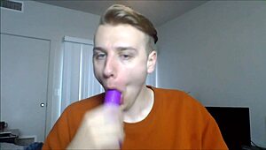 pov, i'm sucking your dick deepthroat with a dildo