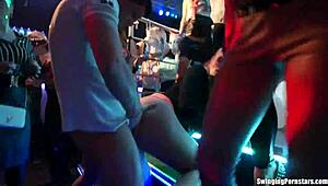 omg these slutty chicks getting banged hard in the club 😜