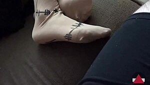 sole-ful footjob got this cock so hard!