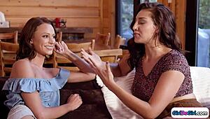 Straight chick dared to kiss lesbian girlfriend