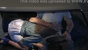 GTA 5 Trevor hires hooker for car sex service