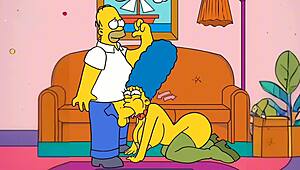 Conversational-Emoji Slutty housewife Marge Simpson sucks neighbor’s cock! 😲