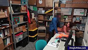 Officer says, Shoplifter Davina Davis, time for boning.