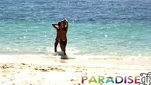 paradise gfs - twins get naked and fucked in outdoor pool part 2