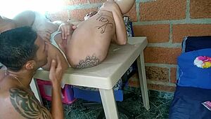 Amateur teen 18+ gets ass licked and fingered by big black cock before bareback anal fucking