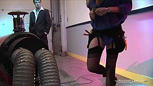 Hot blonde babe begs to have her tight pussy destroyed!