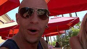 Bald milf hunter grabs and fucks Lisa Lee in public