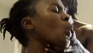 Rough Doggy With Petite Ebony Bent Over