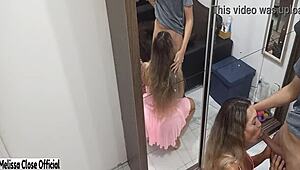 Transsexual Crossdresser Sucks Cock and Milks It in Wild Fetish Play