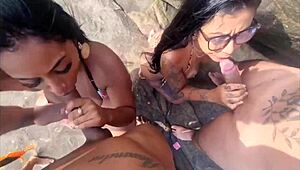 i felt wild at nudist beach orgy with 100 watchers