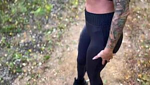 athlete's big ass pounded doggystyle in city park