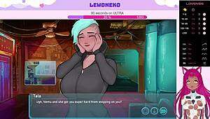 vtuber lewdneko plays sleeve shock with moaning