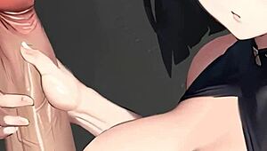 Hinata Delivers Hot Handjob on Big Cock in POV Hentai Scene