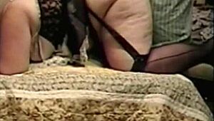 Doggystyle Sex with French Maid in Tight Outfit and Stockings on Display.