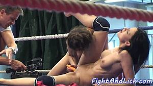 Babe Anally Fingered By Lesbian Beauty