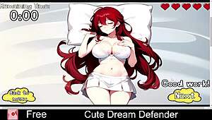 cute dream defender embarks on an erotic anime adventure in a hentai game world