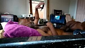 Real Homemade Ebony Threesome Fucking in Texas