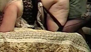 Doggystyle Sex with French Maid in Tight Outfit and Stockings on Display.