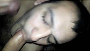 Dark haired guy MAKES BOTTOM, SUCKING hetero and gay friends.