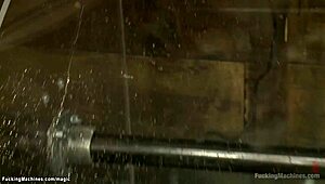 busty bound babe like me squirts hard on machine