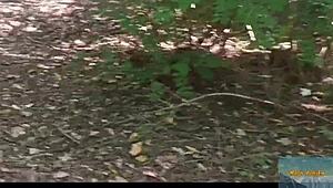 Wondrous Forest Mala Dvojka Flashing Natural Tits in Public