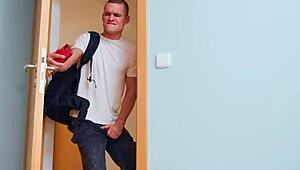 horny step sister spied on, catches step brother jerking off 😏