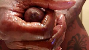 Hallelujah Johnson Wanking His Big Black Cock with Pocket Pussy