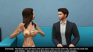 Addicted to Vanessa in Sims 4, the Girl Next Door Seduces at Wedding.