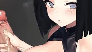 Hinata Delivers Hot Handjob on Big Cock in POV Hentai Scene