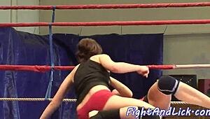 Babe Anally Fingered By Lesbian Beauty