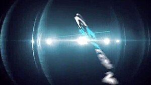 Abigail Mac enjoys a steamy shower in the woods