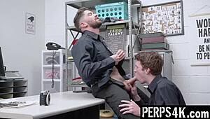 Horny Officers Explore Gay Desires at Work