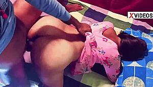 i, slim desi girl, get hard creampie fucked doggystyle