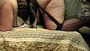 Doggystyle Sex with French Maid in Tight Outfit and Stockings on Display.