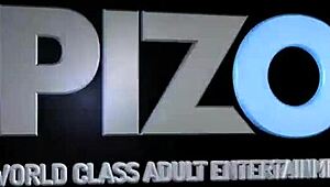 Wow, petite Aimee Black sucks three monster cocks!