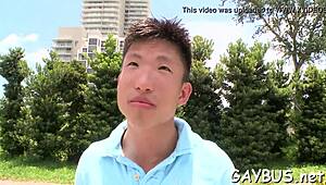 Zaslepený frajer oklamaný na orál od svalnatej bestie