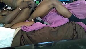 Real Homemade Ebony Threesome Fucking in Texas