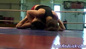 Babe Anally Fingered By Lesbian Beauty