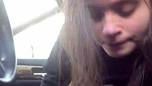 Wow, my lesbian bestfriend giving road head is wild!