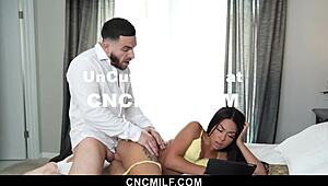 Stepson Sneaks to Fuck Stepsister and Stepmother in Wild Group