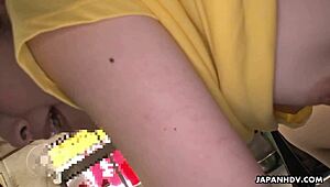 Kitchen turns steamy as her tight pussy gets cooked up real good.