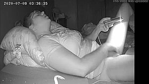 Busty girl records a private video for her girlfriend, caught on hidden cam