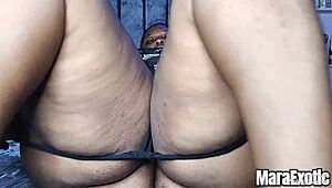 Ebony housewife Mara Exotic moans in full video