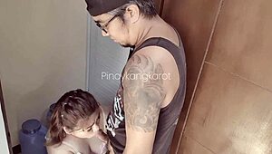 Delivery boy got lucky today with a sexy milf, oops, I mean, bent over blowjob