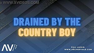 country boy alpha dominates old gay slave in outdoor bdsm scene.