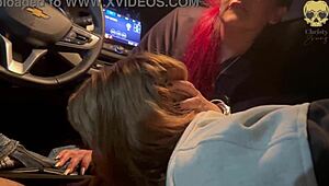 did my friend and i play with boss's cock in car?