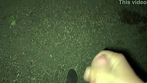 Fat Curvy Gay Man Masturbates Outdoors Trying To Get Caught Before Sucking Cock