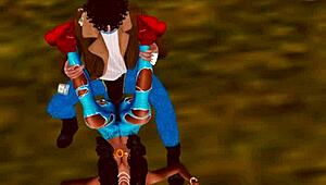 Exploring Greystone Mansion With Interracial Characters In An Anime Cartoon Style