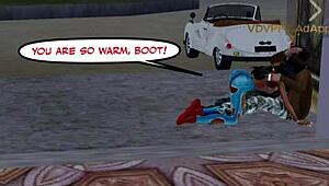 Exploring Greystone Mansion With Interracial Characters In An Anime Cartoon Style