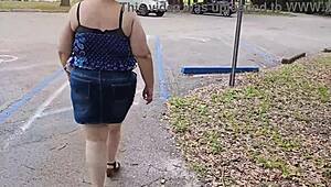 Big ASS MILF Bent Over at the PARK!